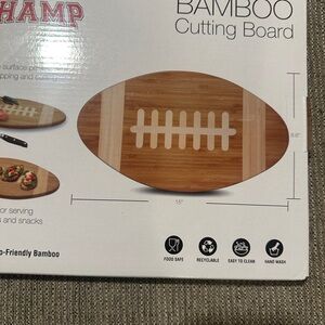 Football Shaped Bamboo Cutting Board